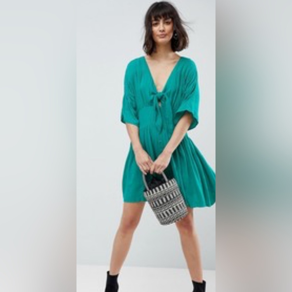 ASOS green Teal dress size 4
